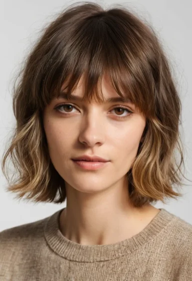 Shaggy Wolf Cut with Wispy Bangs
