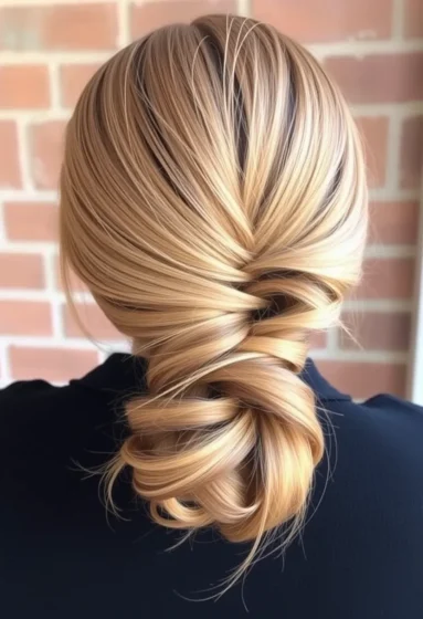 Sleek Middle-Part Bun