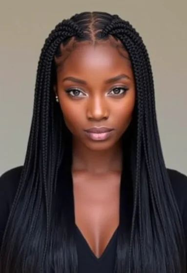 Stitch Braids into Bone Straight Weave