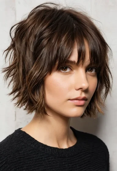 Tousled Choppy Bob