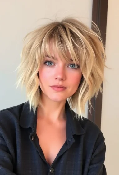 Tousled Shag with Baby Bangs