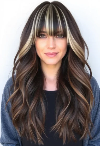 Two-Tone Wolf Cut with Bang Highlights