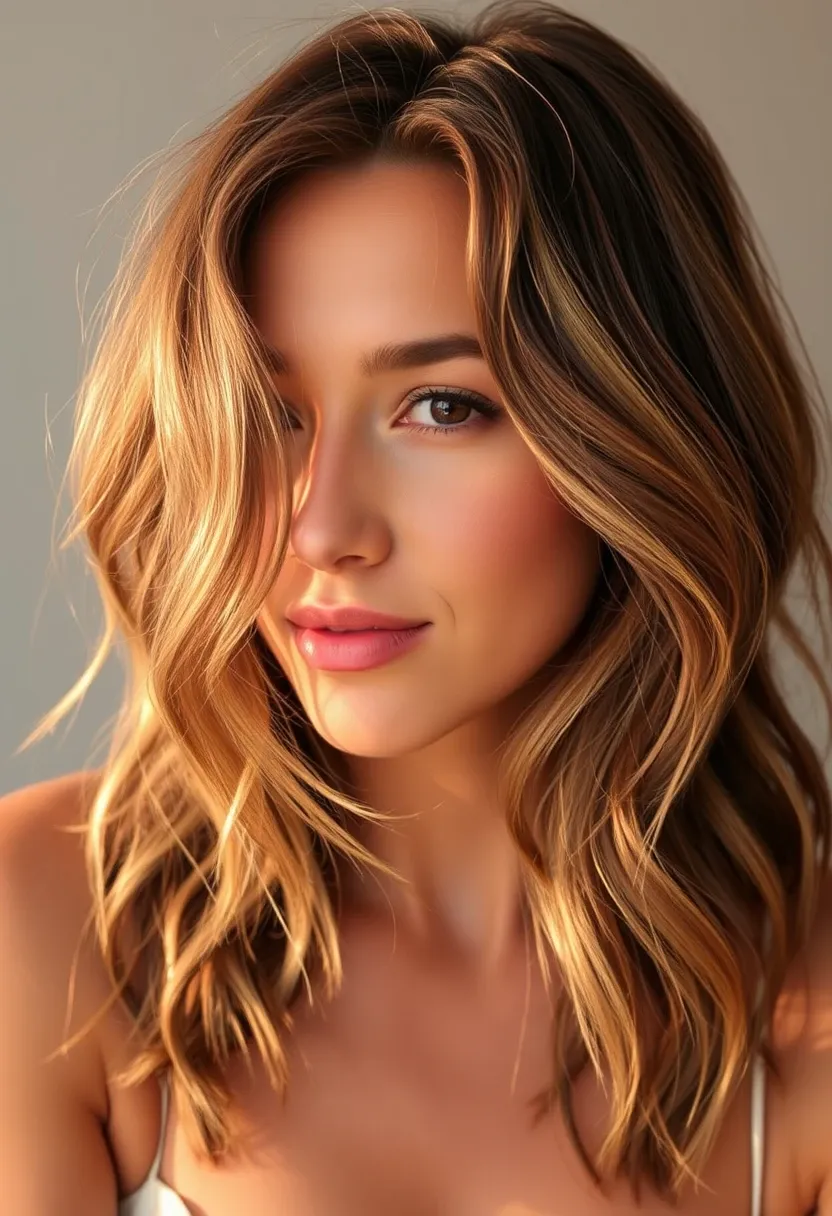 Warm Apricot Highlights for a Subtle Glow