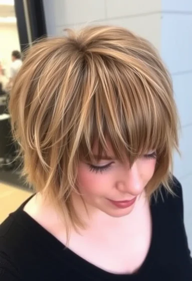 Wolf Cut with Micro Curtain Bangs