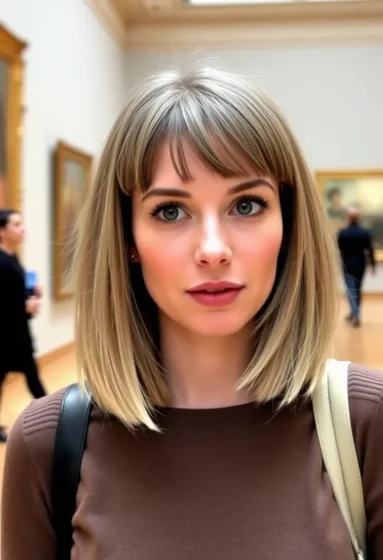 A-Line Bob with Angled Bangs