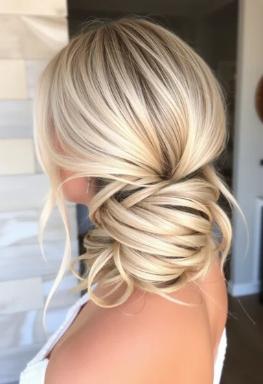 Boho-Inspired Low Knot with Twists