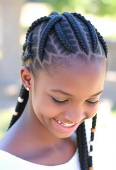 Box Braids with Beads