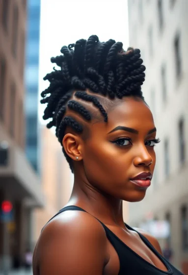 Crochet Faux Hawk with Tight Curls