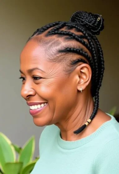 Half-Up Knot with Micro Braids