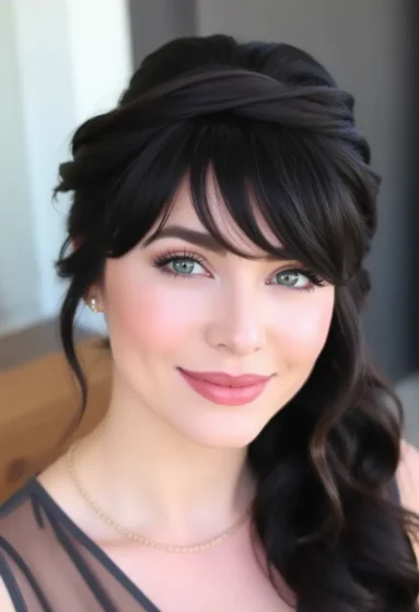 Modern French Twist with Wispy Bangs