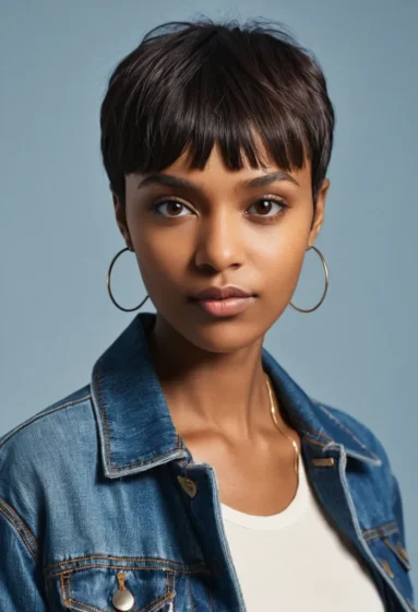 Pixie Cut with Micro Bangs