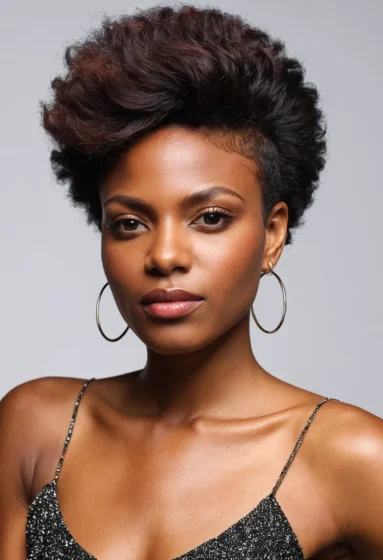 Short Afro with Undercut