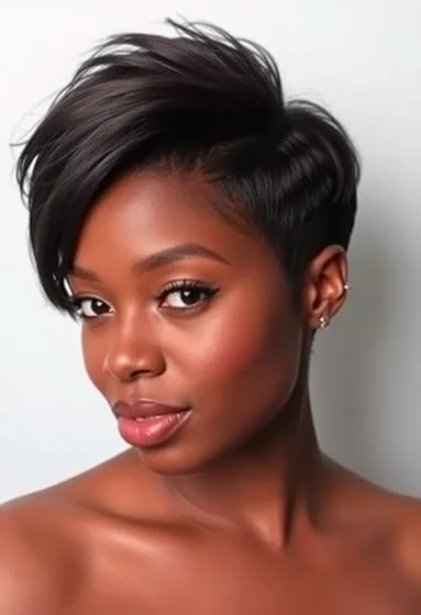 Side-Swept Pixie with Volume