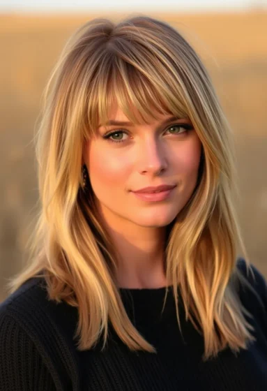 Tapered Ends with Choppy Bangs