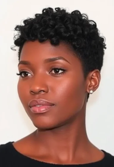 Tapered Pixie with Defined Curls