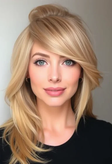 Volumized Crown with Side Bangs