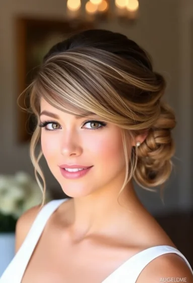 Wrapped Low Pony Updo with Texture