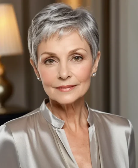 Elegant Silver Pixie with Shine Finish