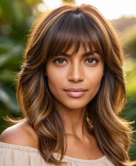 Layered Cut with Side-Swept Bangs