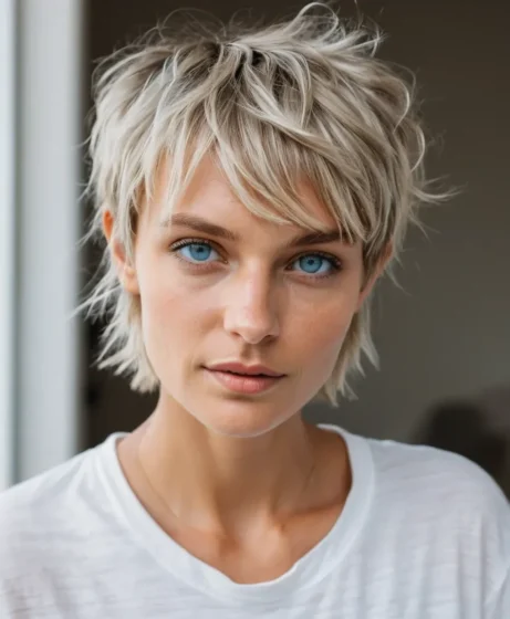 Messy Pixie with Piecey Bangs