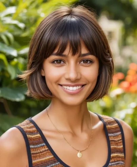 Playful Layers with Flicked Bangs