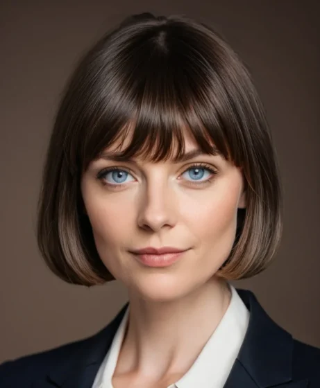 Rounded Bob with Soft Bangs