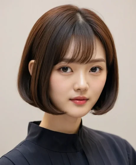 Rounded Korean Bob