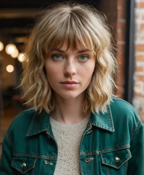 Shaggy Layers with Full Bangs