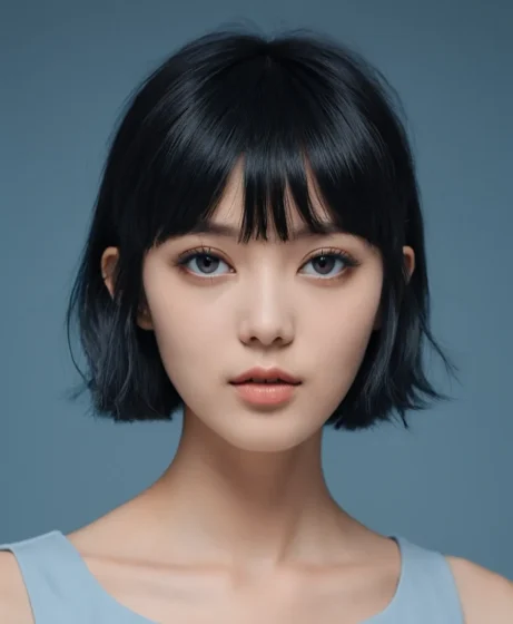 Short Layered Cut with Baby Bangs