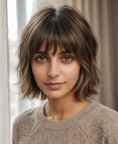 Short Shag with Curtain Fringe