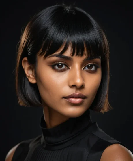 Tapered Short Cut with Micro Bangs