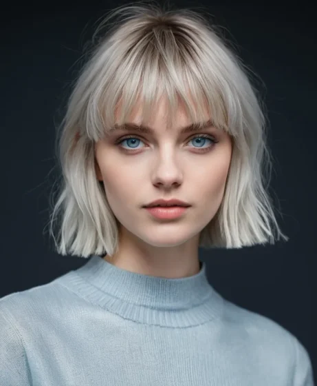 Textured Crop with Choppy Bangs