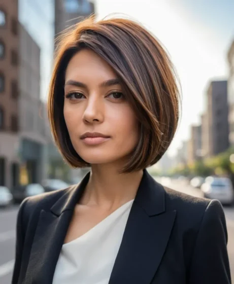 Angled Bob with Stacked Layers