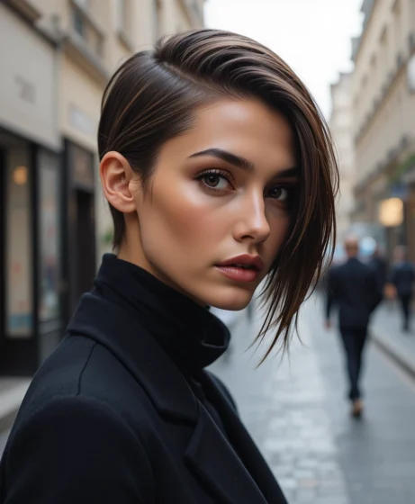 Asymmetrical Pixie with Dramatic Length