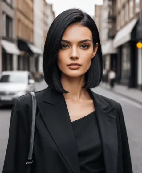 Blunt Medium Cut with Side Part