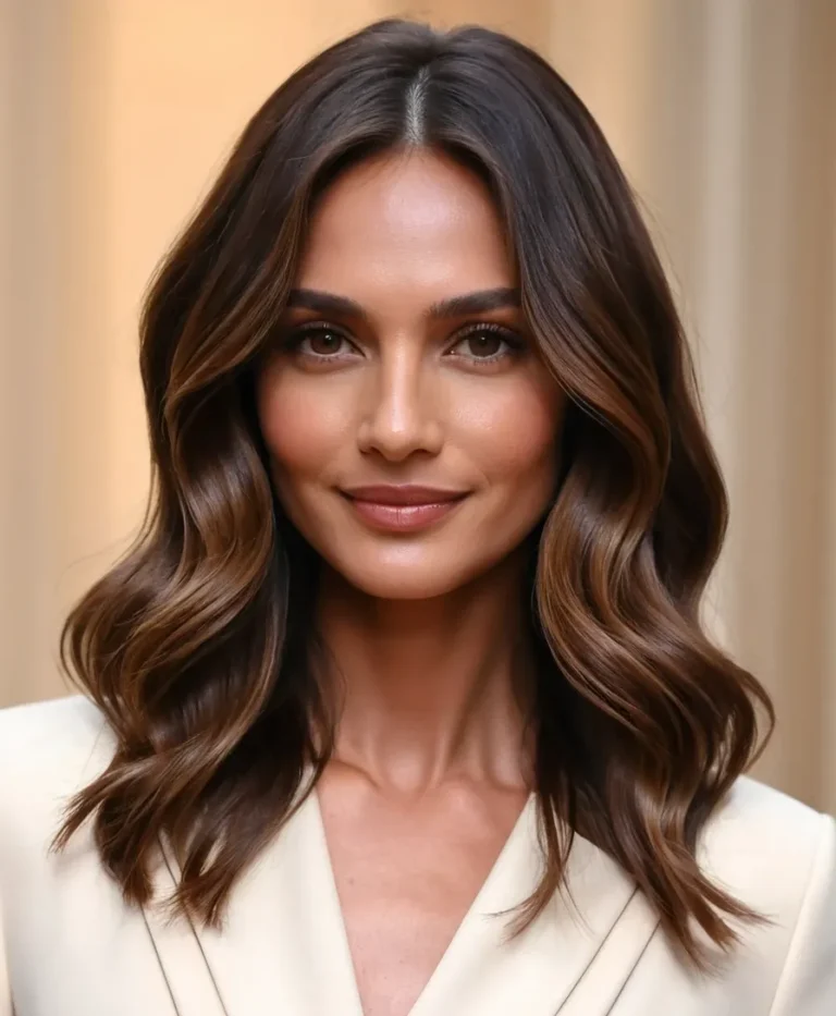 Bronze Balayage on Dark Brown Hair