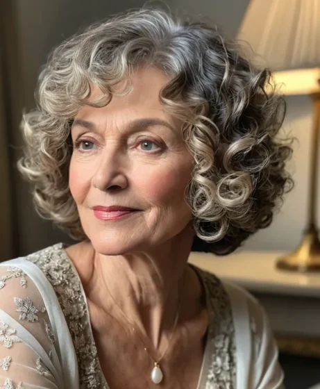 Classic Chin-Length Curly Bob