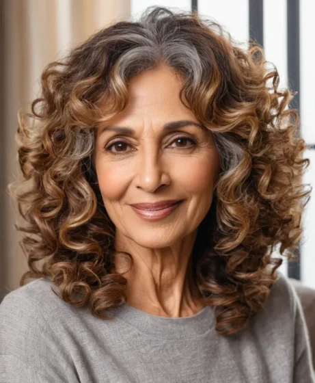 Curly Hair with Face-Framing Layers