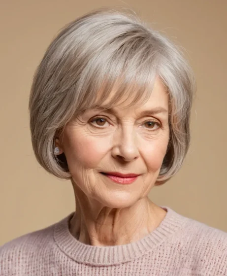 Ear-Length Bob with Side Bangs