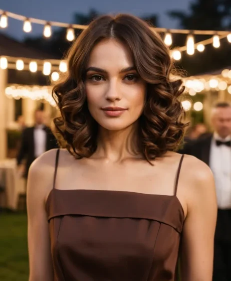 Layered Lob with Soft Curls