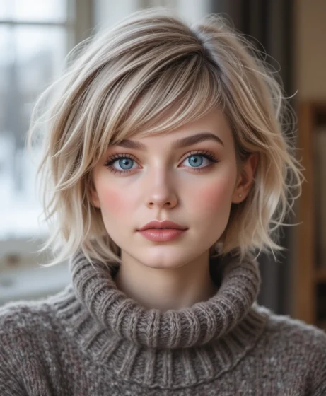 Layered Pixie with Soft Fringe