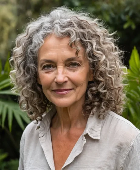 Messy Curly Style for a Relaxed Look