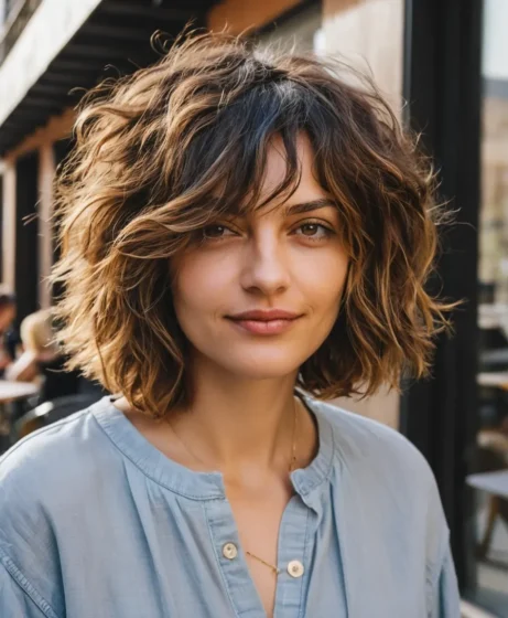 Messy Layered Bob with Texture