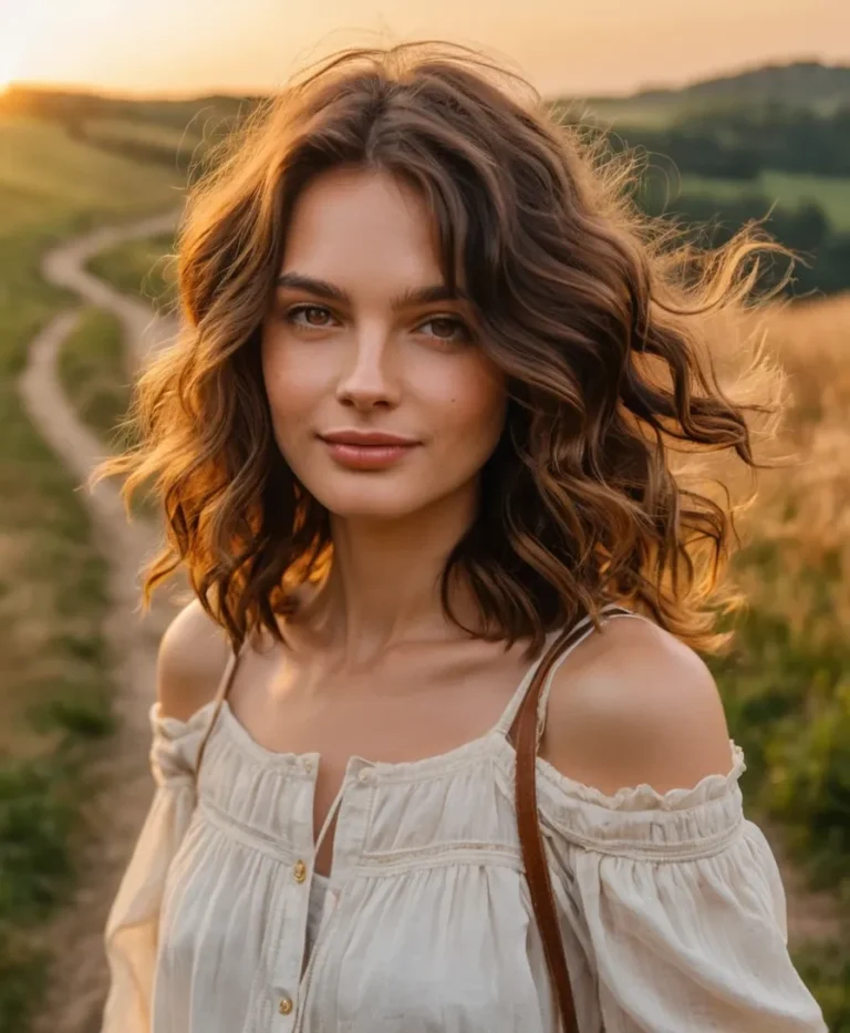 Messy Shoulder-Length Waves