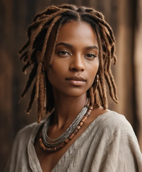 Short Dreads with Wraps and Clips
