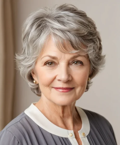 Short Layered Cut with Highlights