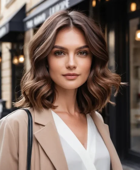 Side-Swept Medium Hair