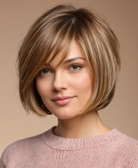 Soft Layered Bob with Face-Framing Pieces