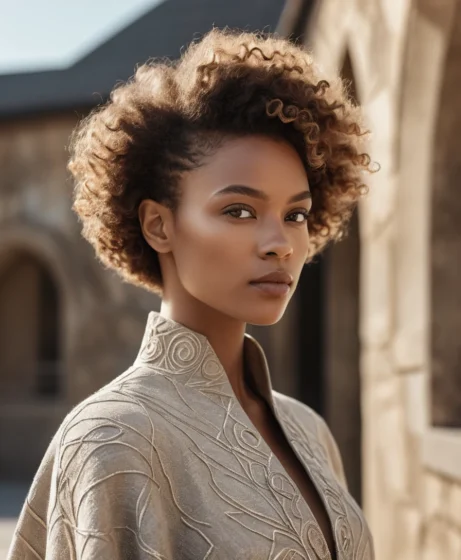 Tapered Afro with Carved Side Design