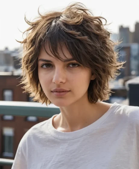 Tousled Crop with Short Layers
